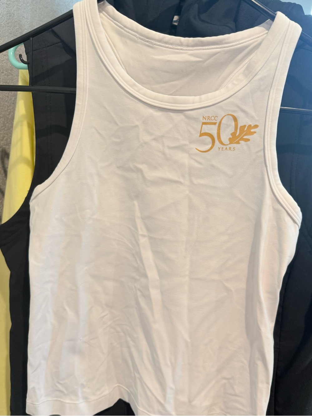50 Years White Lululemon super thick tank workout